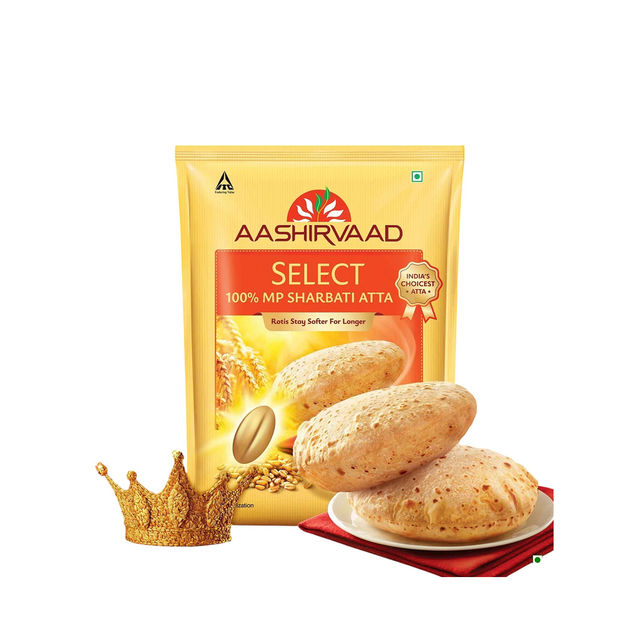 Aashirvaad Select Atta | Made from 100% MP Sharbati Wheat for Softer Rotis