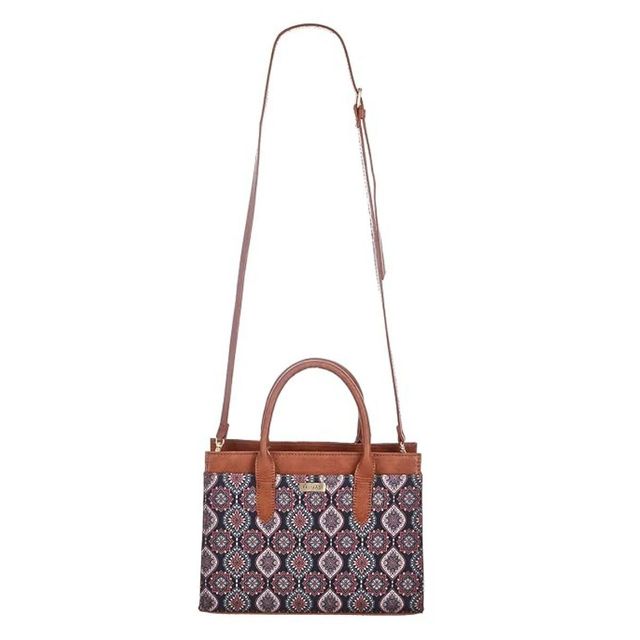 Priyaasi Women's Canvas and PU 5.7 L Handbag | Multicolour - One Size
