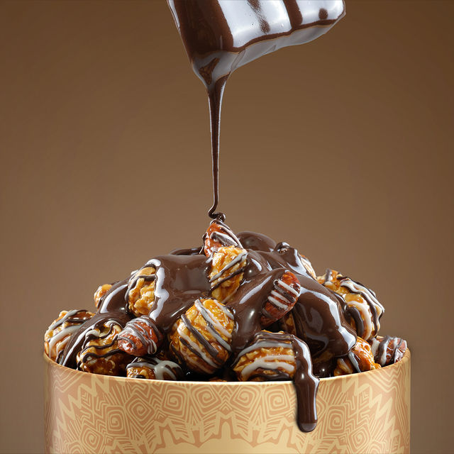 4700BC Nutty Tuxedo Chocolate Popcorn Tin
