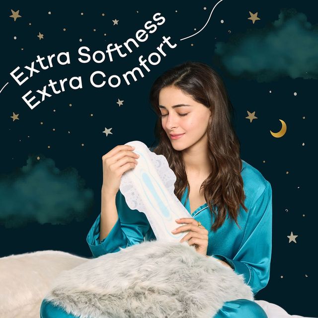Whisper Bindazzz Nights 50 XXL Sanitary Pads, Upto 0% Leaks All Night Long