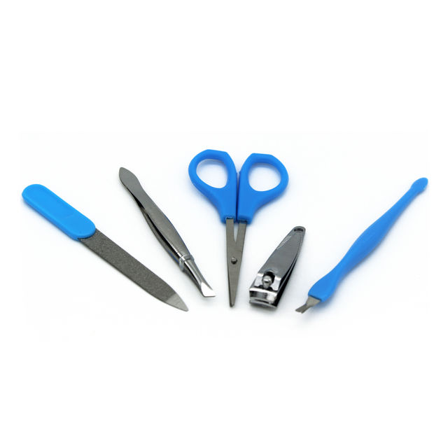 Manicure Pedicure Kit 5 In 1 | Nail Clipper, Nail Filer, Scissors, Tweezer & Cuticle Remover (Colour May Vary)
