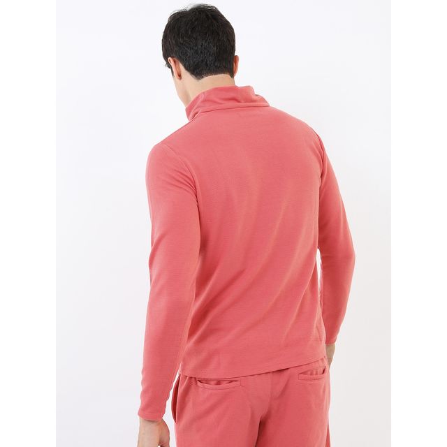 Ketch Men Solid Fuchsia Polo Collar Regular Fit T-Shirt | Red | S