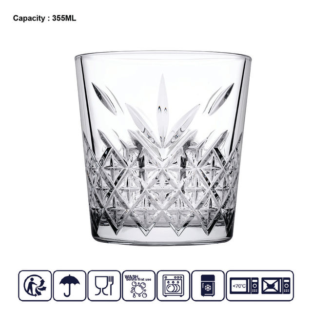 BAY6 Imported Whisky Glass Set - 355 ml - (2pc)
