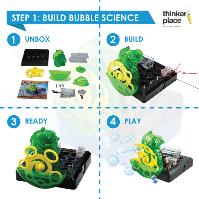 ThinkerPlace Bubble Science DIY Kit | Learn Surface Tension with Fun Bubble Game (Age 8+)