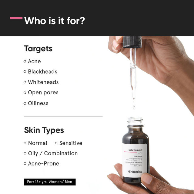 Minimalist Salicylic Acid 2% For Acne Backheads And Oil Control Serum For Men & Women