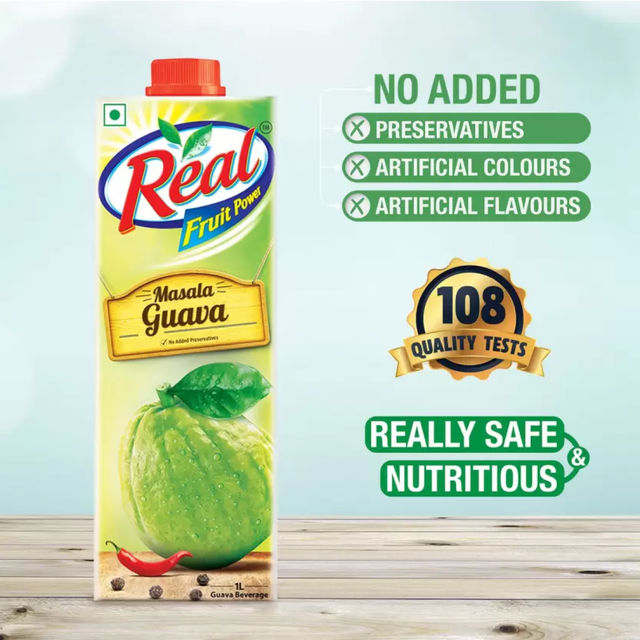 Real Fruit Power -Masala Guava Juice Tetrapack 1 l Combo