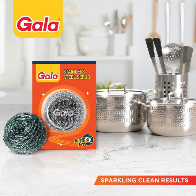 Gala Steel Scrubber Cleaner 1 pc Combo