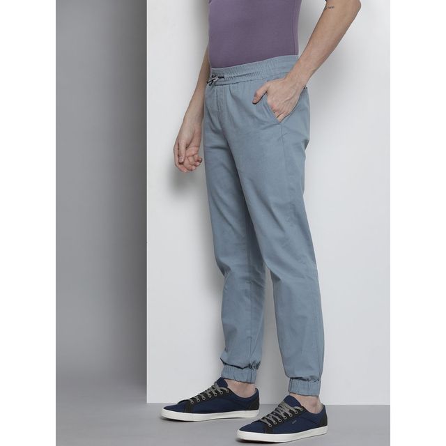 The Indian Garage Co Men Casual Slim Stone Blue Regular Jogger 30 | 0822-Rpstpjog-8