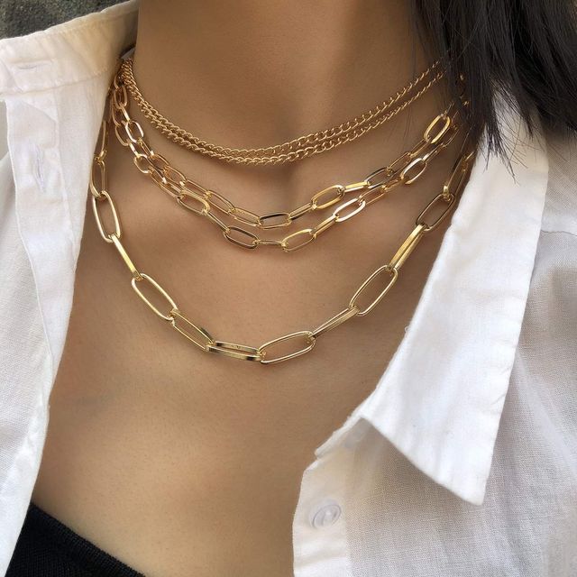 Yellow Chimes Women Gold-Plated Statement Layered Necklace