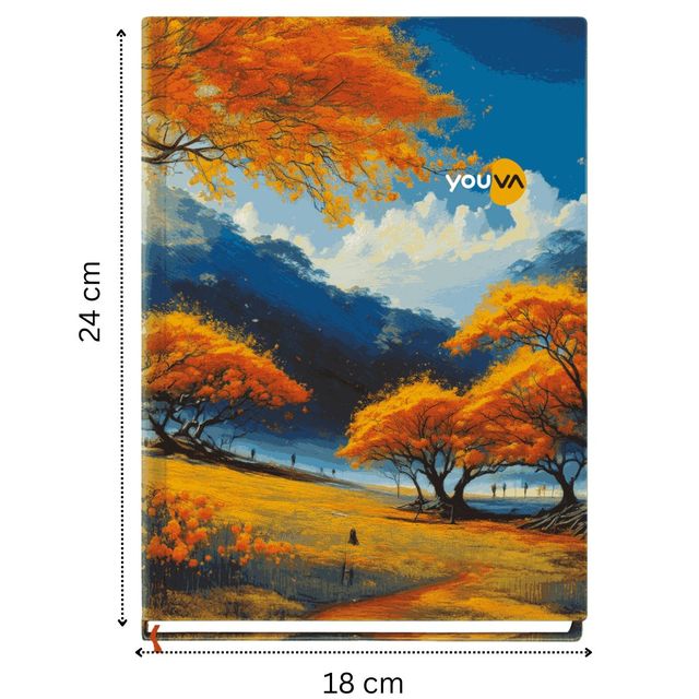 Navneet Youva Case Bound Notebook Jumbo Single Line 384 page - Assorted Design