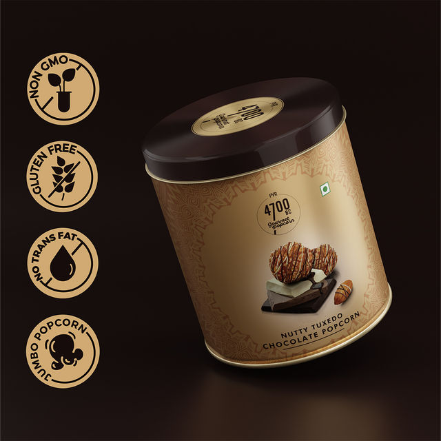 4700BC Nutty Tuxedo Chocolate Popcorn Tin