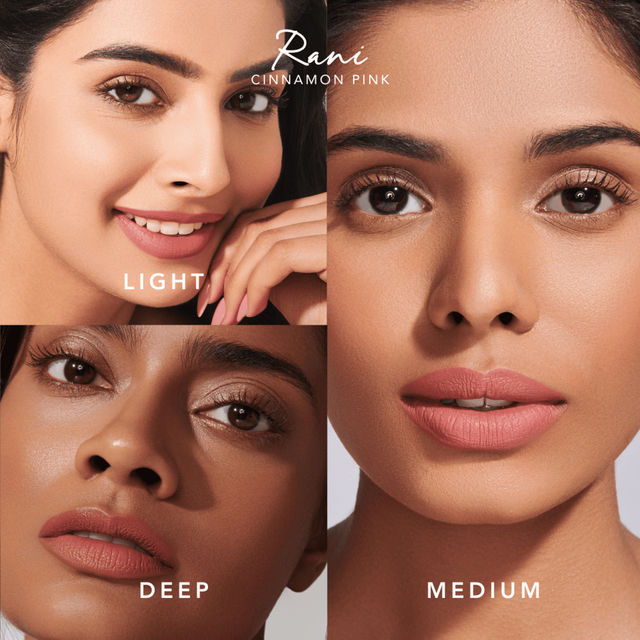 Simply Nam Satin Soft Lip Creme -Rani (Cinnamon Pink) Tranfer Proof, Made With Rose Flower Extracts
