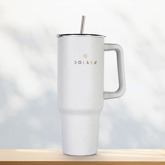 Solara 1.2 Liter Insulated Elixir Tumbler With Lid And Straw For Travel, Office, Home - Frosty