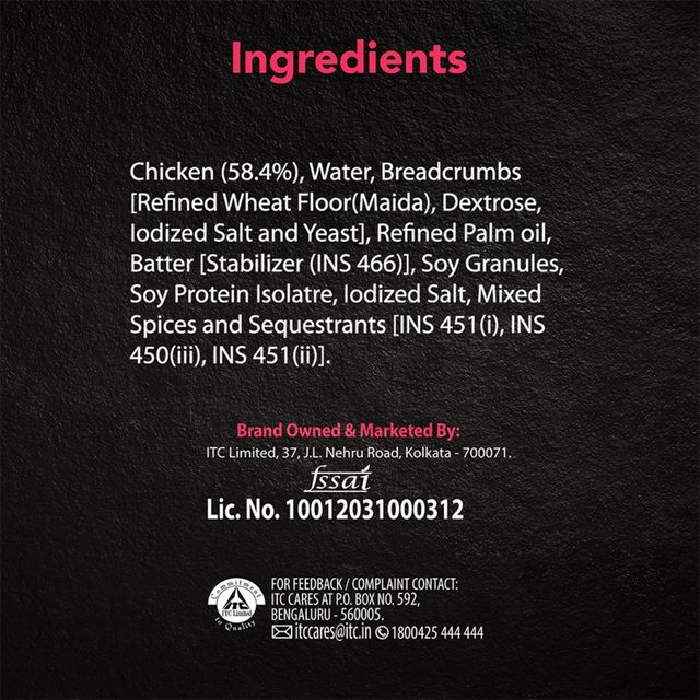 ITC Master Chef Chicken Popcorn | Source of Protein | No Added Preservatives | 55 pieces