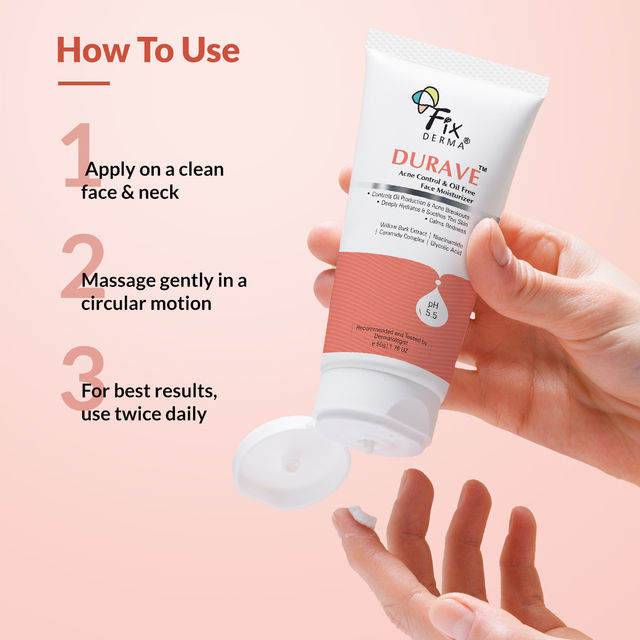 Fixderma Durave Acne Control Moisturizer - Oil-Free with Glycolic Acid