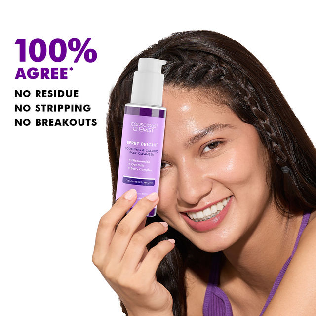 Conscious Chemist Pore Refining Brightening Face Wash With Niacinamide, Blueberry Extracts