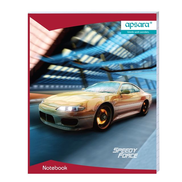 Apsara Kingsize Single Line Notebook | 24 Cm x 18 Cm | Pages - 120 | Assorted