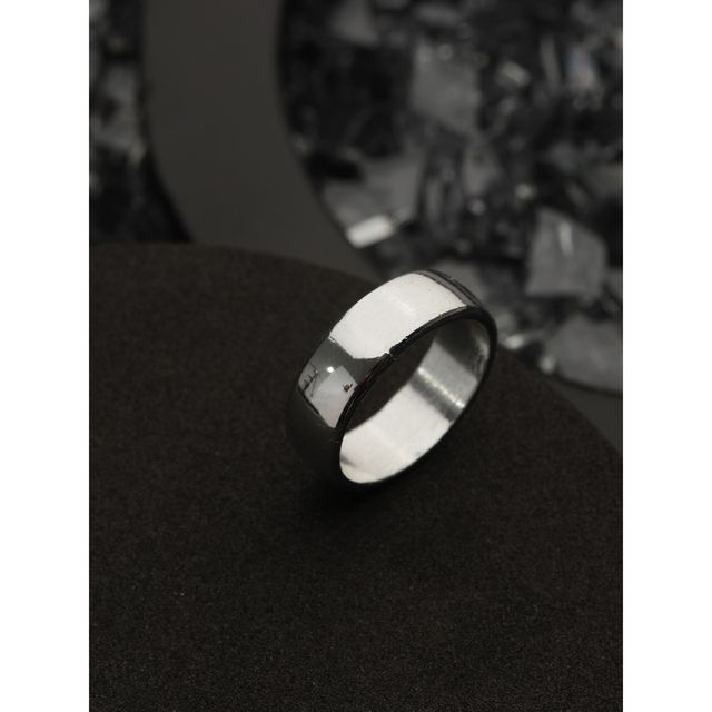 Priyaasi Bold By Priyaasi Solid Silver-Plated Finger Band/Ring For Men (Bd-Rng-30014)