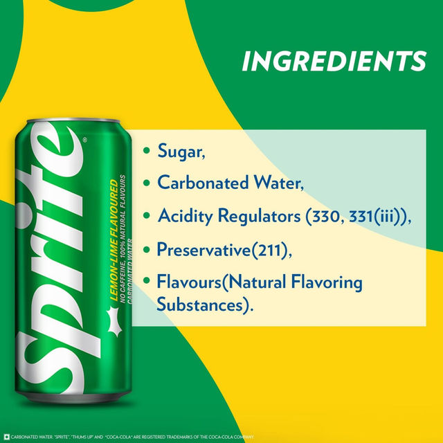 Sprite Lemon and Lime Soft Drink Can