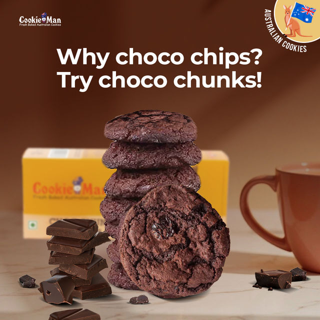 CookieMan Choco Chunk Flavoured Biscuits| Artificial Flavour-free