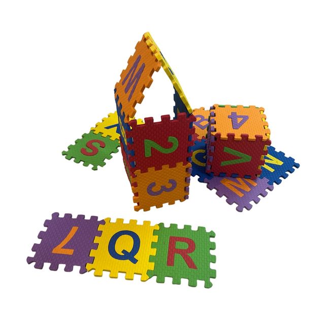 Fablue Alphabets And Numbers Mat - Medium Size Foam Puzzle Toy
