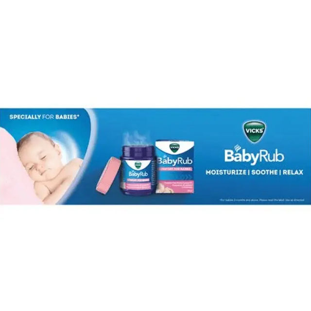 Vicks Babyrub Moisturize Soothe Relax Baby Balm For Kids | Assorted | 3+ months
