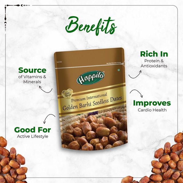 Happilo Premium International Golden Barih Seedless Dates