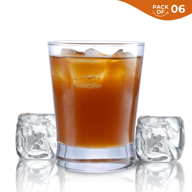 Yera Stylo 345 Ml Conical Whisky Glasses Tumbler Set 6 Pc