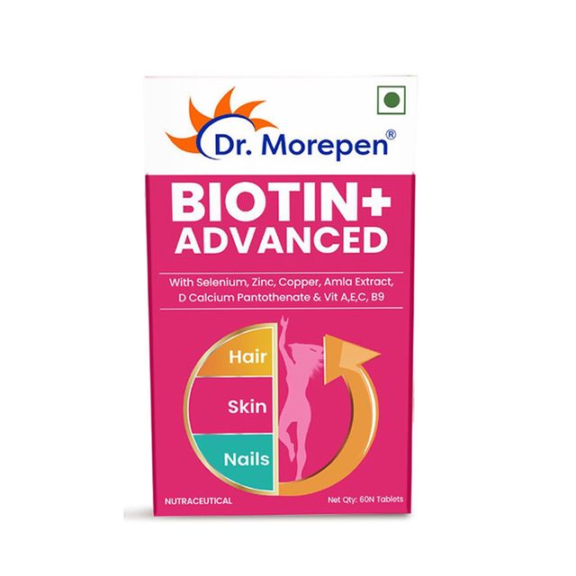 Dr. Morepen Biotin+ Advanced for Hair Growth, Skin & Nails Health