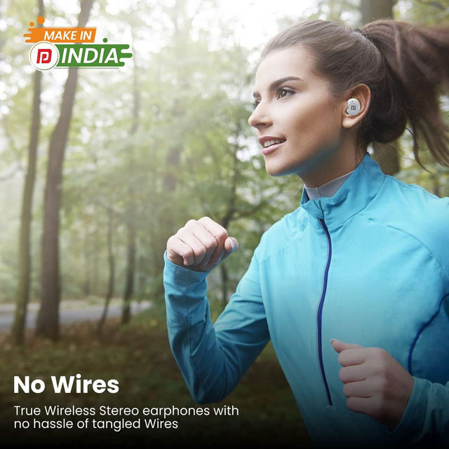 Portronics Harmonics Twins S3 Smart Tws Bluetooth 5.2 Earbuds With 20 Hrs Playtime(White)
