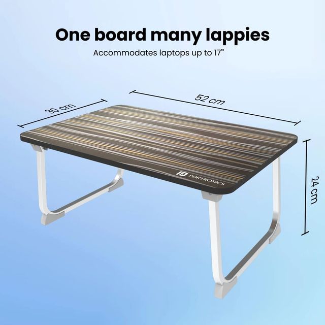 Portronics My Buddy J Laptop Table - Grey | Collapsible