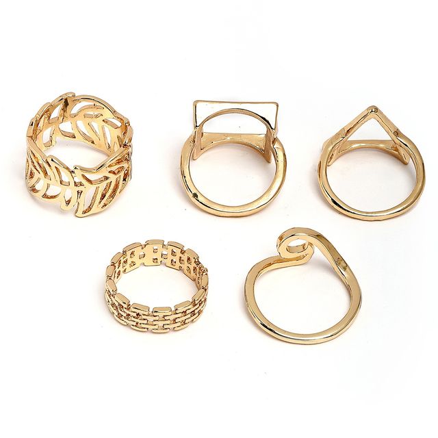 Karatcart Women's Designer Ring Combo Gold One Size | 44038421