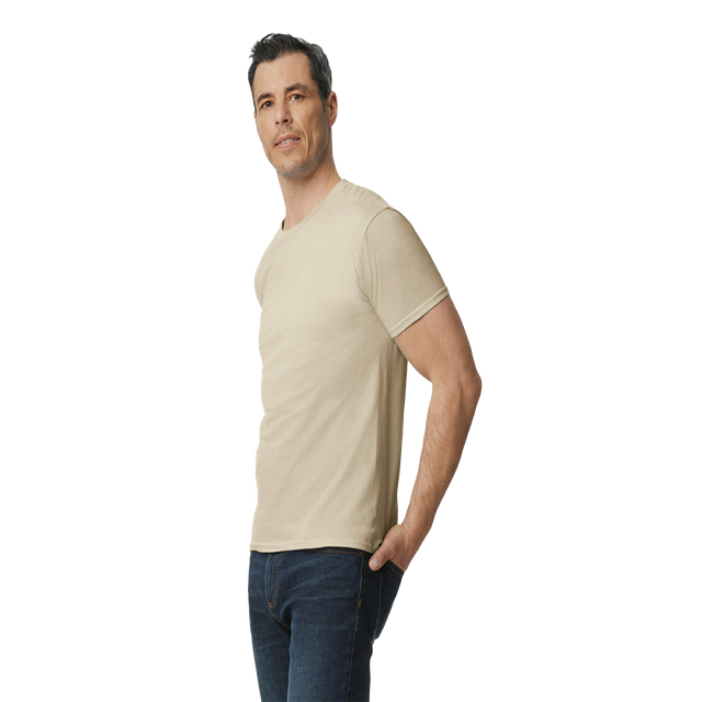 Gildan Unisex 100% Cotton Solid T-Shirt - M | Sand