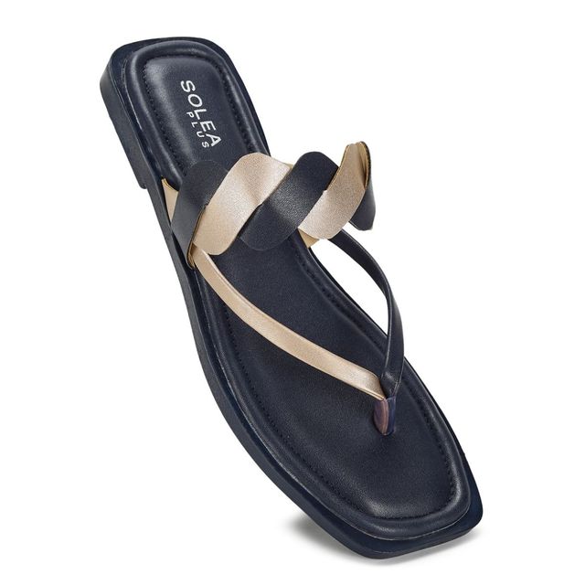 Paragon Women's Casual Sandals With Anti-Skid Sole & Sturdy Construction - Navy Blue | 6