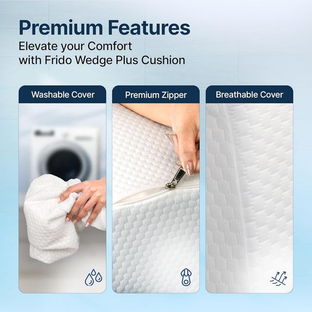 Frido Wedge Plus Pillow - White