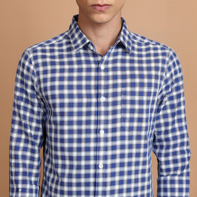 メルカリ最安】anuke Backopen Check Tops Buy Ketch Men Blue Slim