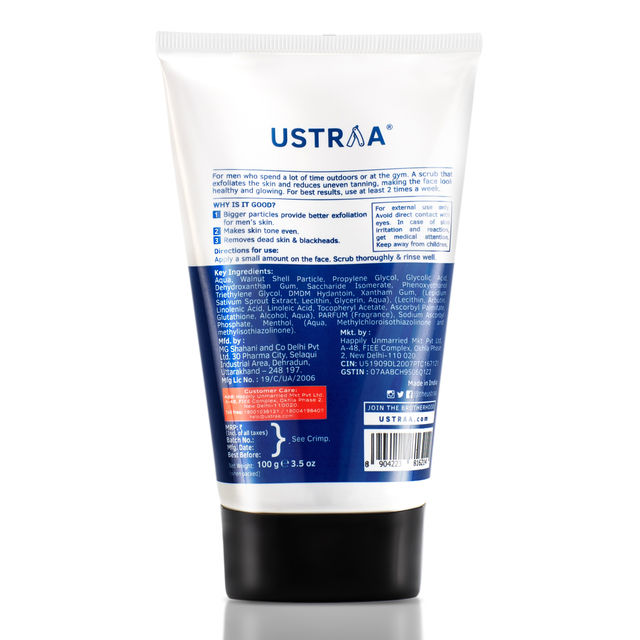 Ustraa Total De Tan Kit (Face Scrub De-tan -100g & De-Tan Face Cream -50g)