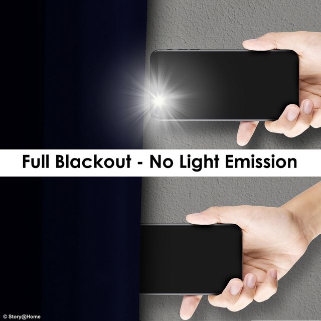 Story@Home 300 GSM 7 feet Faux Silk Blackout 1 U Door Curtain | Navy Blue