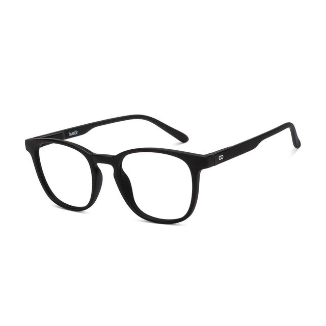 Lenskart Hustlr Unisex Solid Plastic Computer Glasses | Dark Night - L