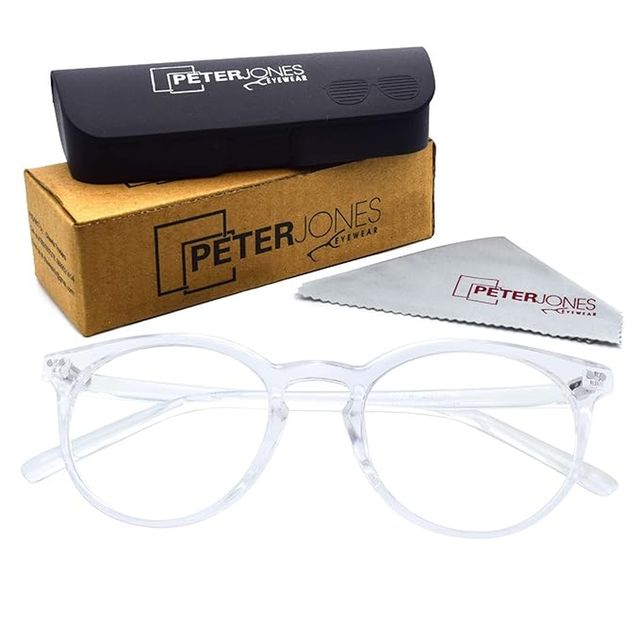 Peter Jones Unisex Computer Glasses | Crystal Transparent - M