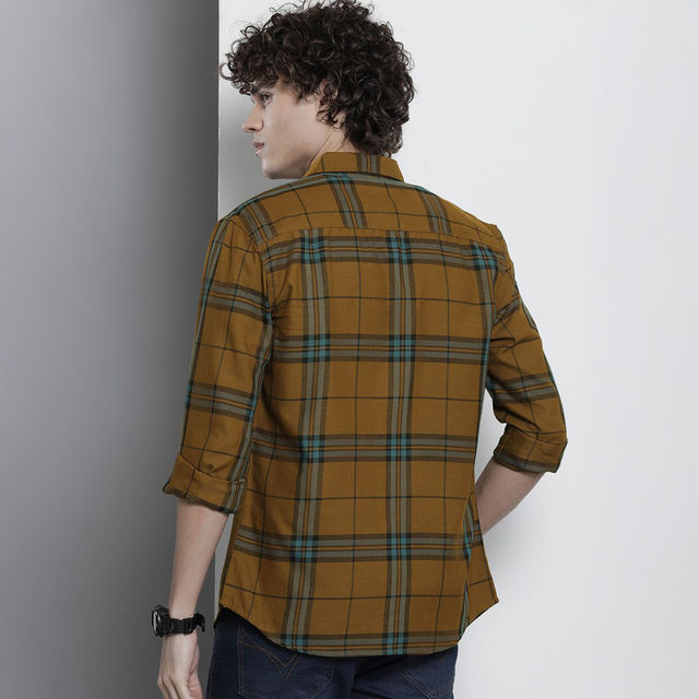 ミセレページ⭐︎⭐︎ Buy The Indian Garage Co Men's Regular Fit Checkered Casual Shirt