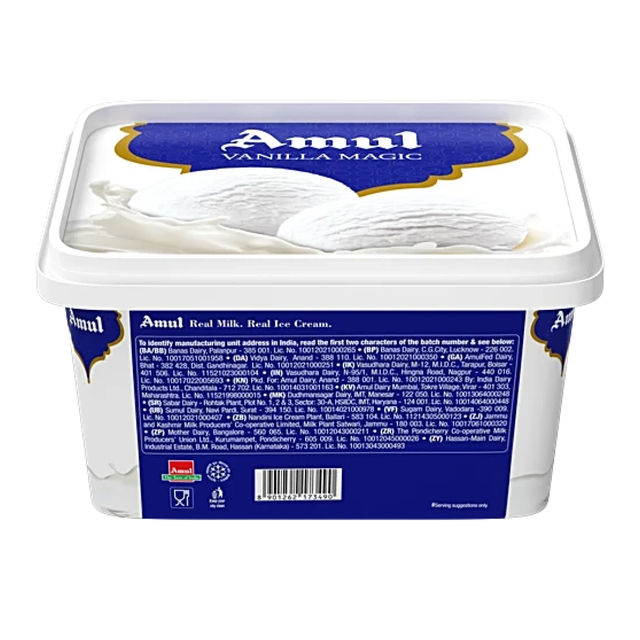 Amul Vanilla Magic Ice Cream Tub