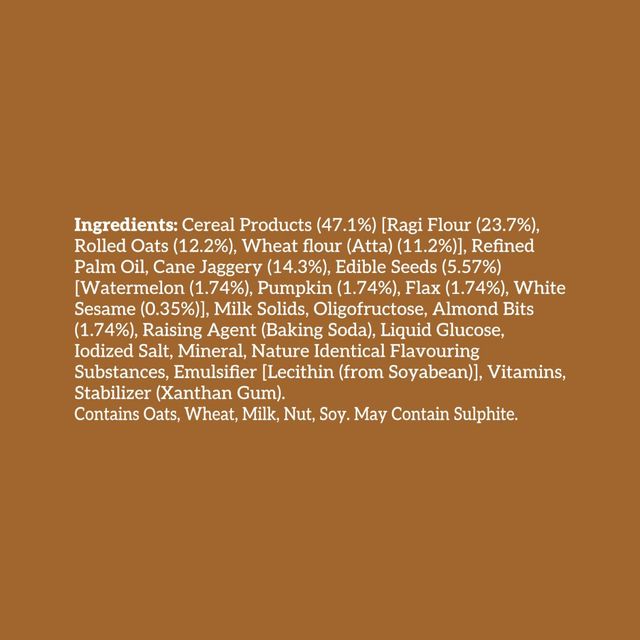 Right Shift Jaggery Ragi 0% Maida Cookies | 0% Refined Sugar | With Nuts and Seeds