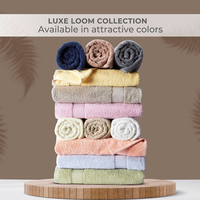 Boutique Living Luxe Loom 100% Cotton 550 GSM Green Bath Towel - Pack of 1