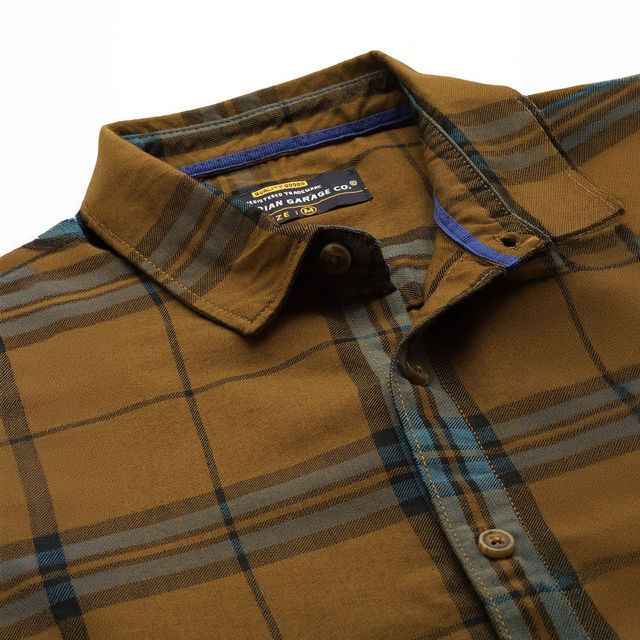 Buy The Indian Garage Co Men's Regular Fit Checkered Casual Shirt