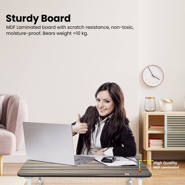 Portronics My Buddy J Laptop Table - Grey | Collapsible