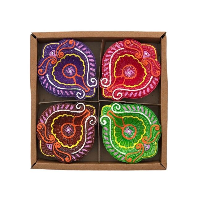 Skilsy Handicrafts Kunj Conework Diya New Toran - Pack Of 4