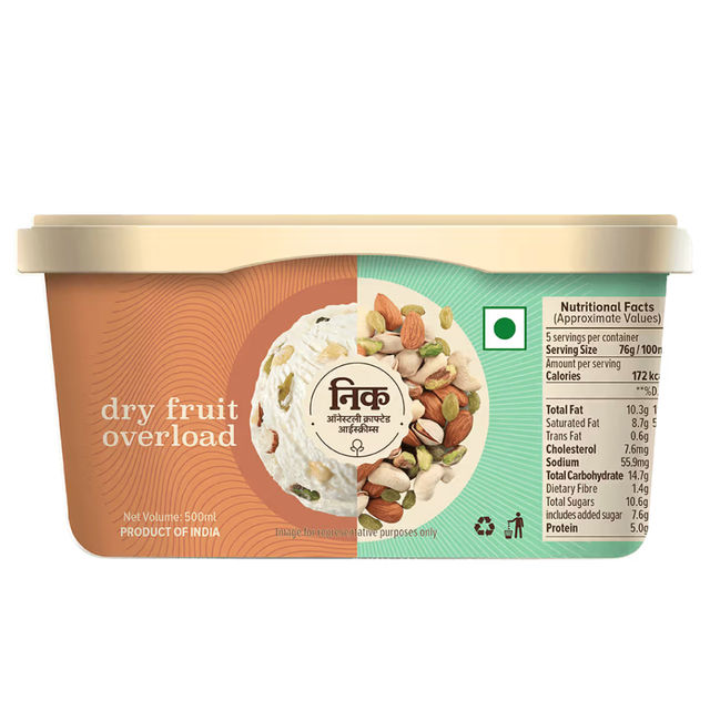 NIC Dry Fruit Over Load Ice Cream Tub