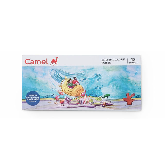 Camel Student Water Colours Assorted Pack Of Tubes, 12 Shades In 5Ml