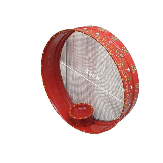 Gullak Pooja Thali Kalash Set Stainless Steel Handpainted With 10 inch Thali Lota And 2 Katori